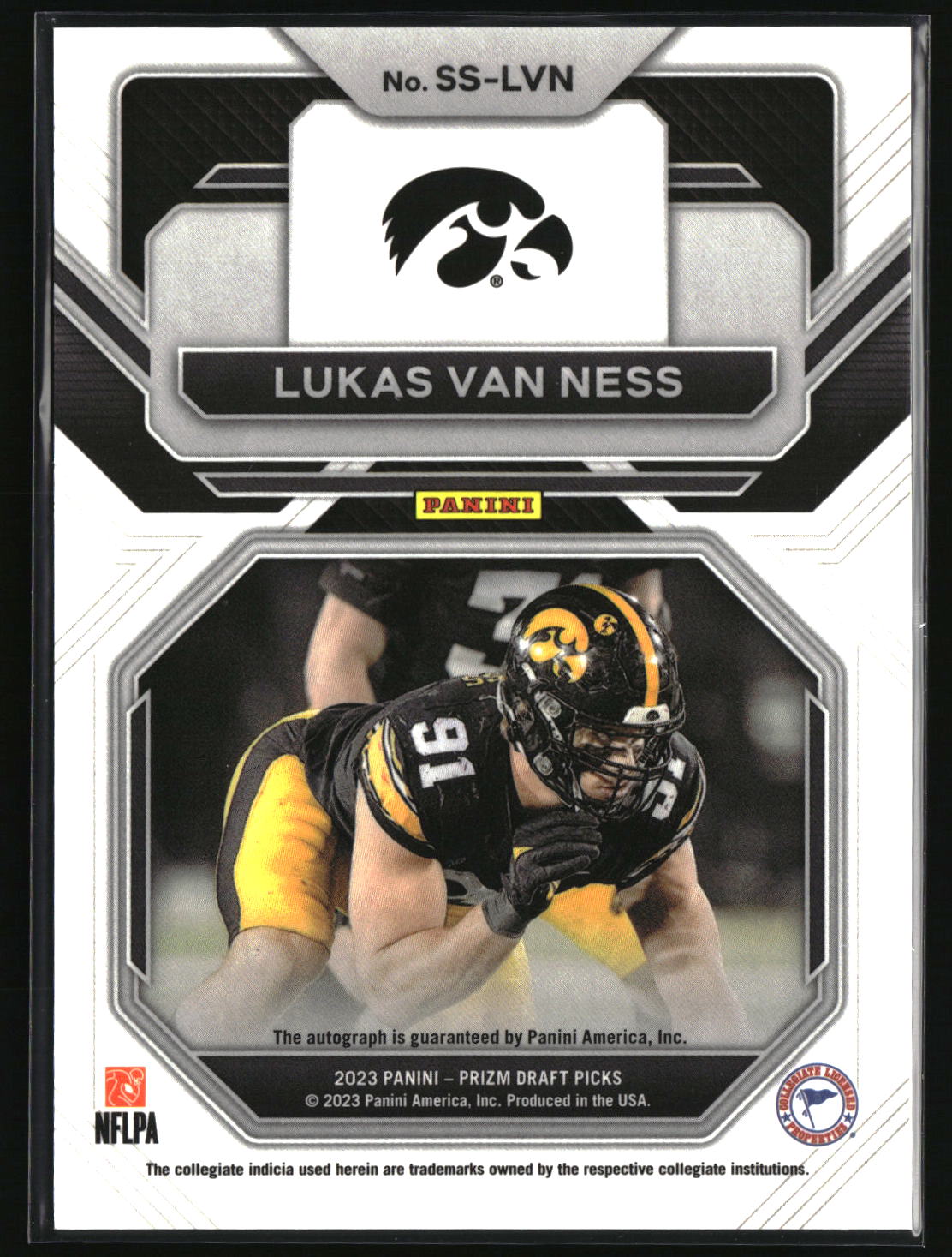 Lukas Van Ness 2023 Panini Prizm Draft Picks Sensational Signatures #SS-LVN