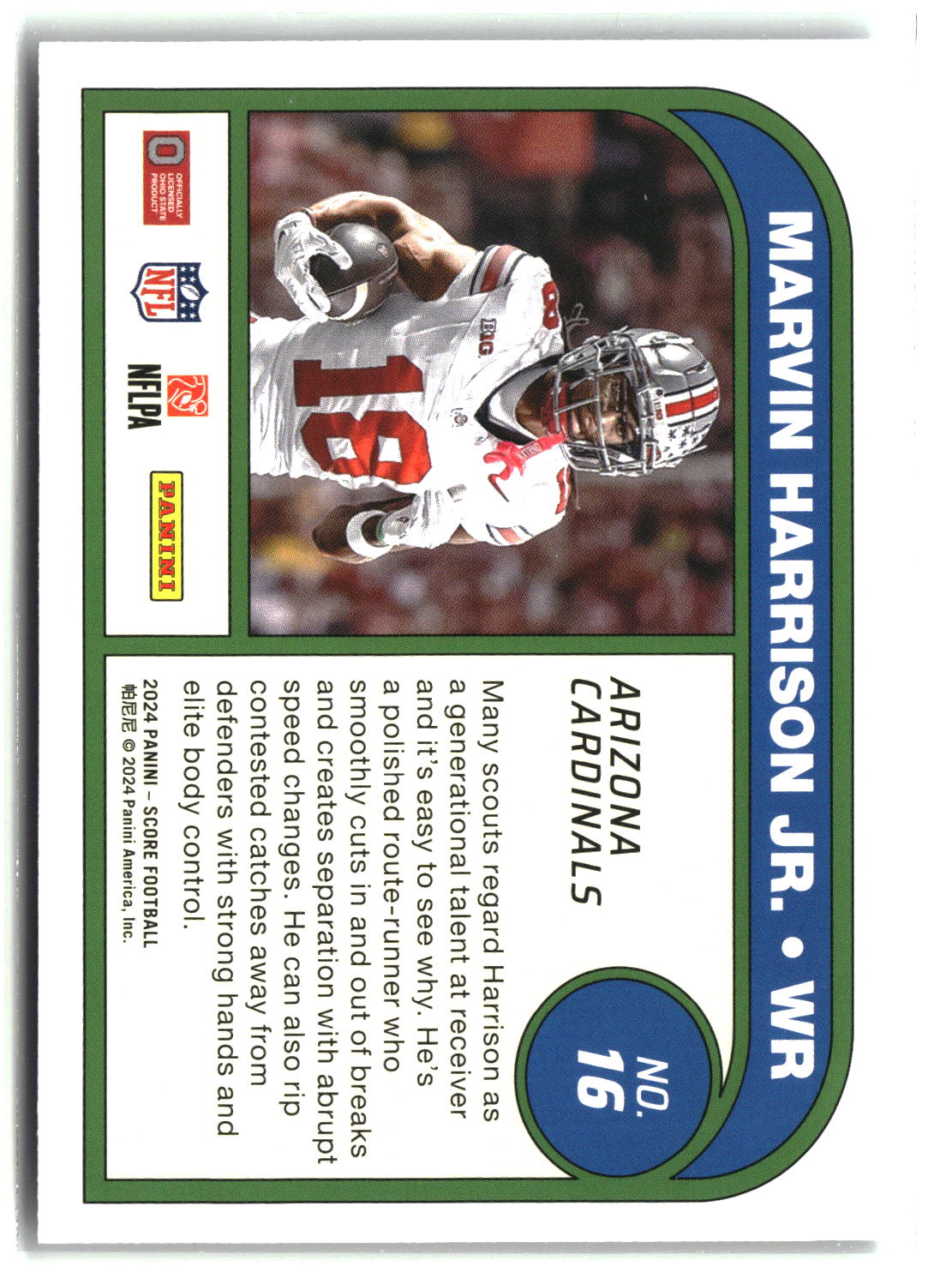 Marvin Harrison Jr. 2024 Score Protential #16