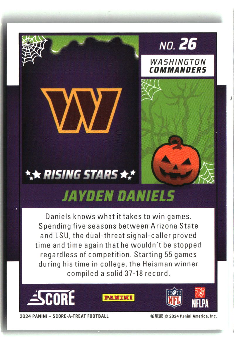 Jayden Daniels 2024 Score-A-Treat Rising Stars Green Bats #26