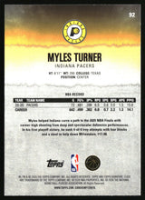 Myles Turner 2025-26 Topps Signature Class #92