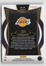 LeBron James 2024-25 Panini Select Blue Cracked Ice Prizm #54