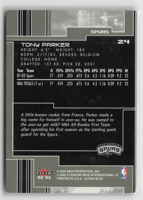 Tony Parker 2002-03 Ultra #24