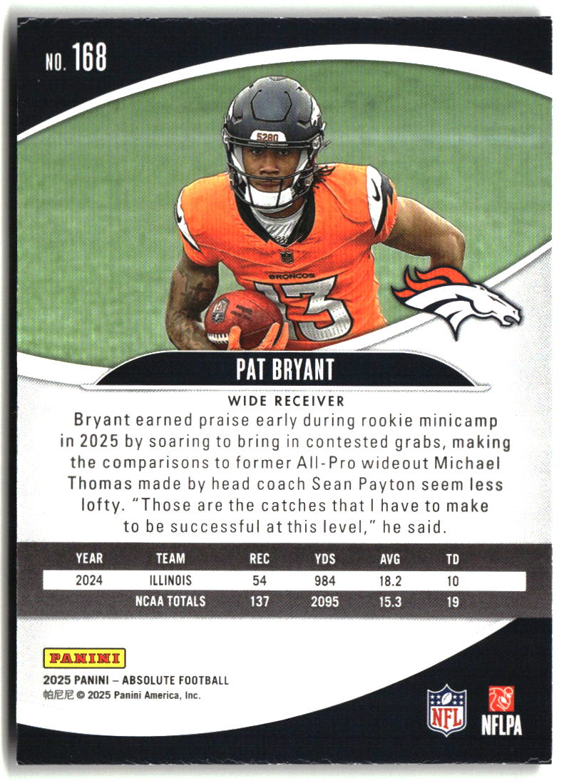 Pat Bryant 2025 Panini Absolute Red #168