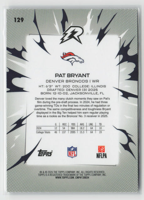 Pat Bryant 2025 Topps Resurgence #129