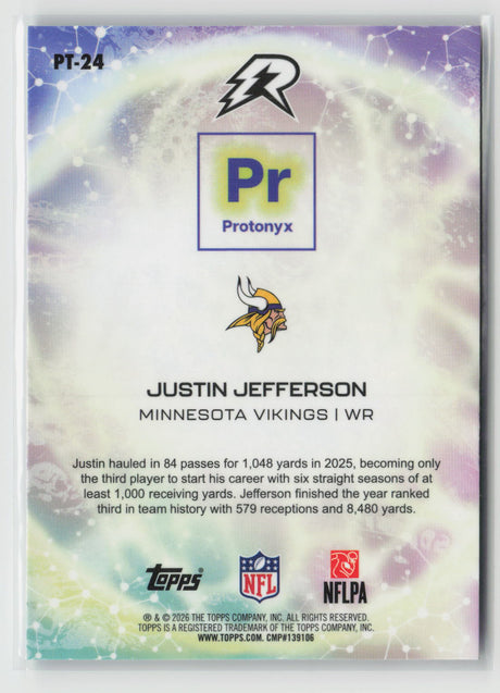 Justin Jefferson 2025 Topps Resurgence Protonyx #PT-24