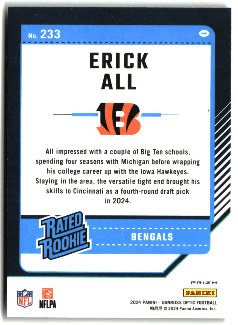 Erick All Jr. 2024 Donruss Optic Purple Scope #233