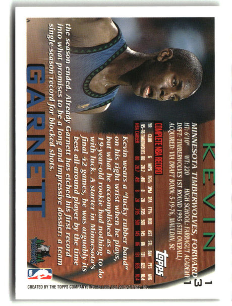 Kevin Garnett 1996-97 Topps #131