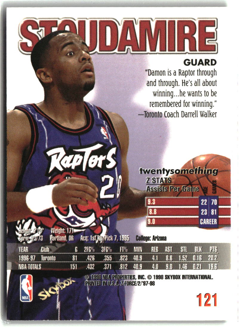Damon Stoudamire 1997-98 SkyBox Z-Force #121