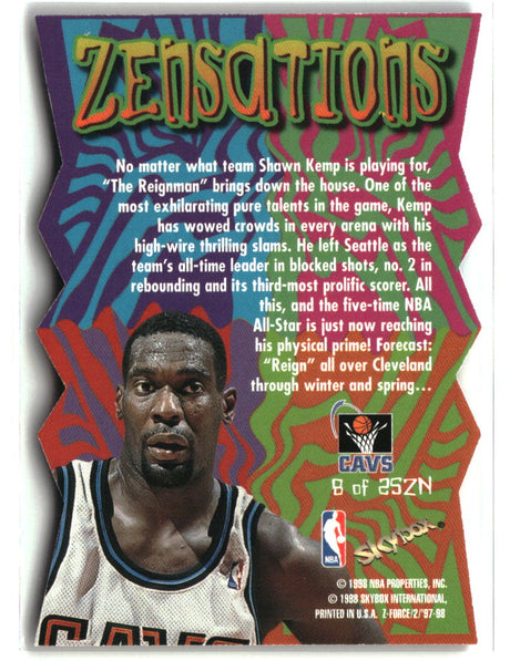 Shawn Kemp 1997-98 SkyBox Z-Force Zensations #8 ZN