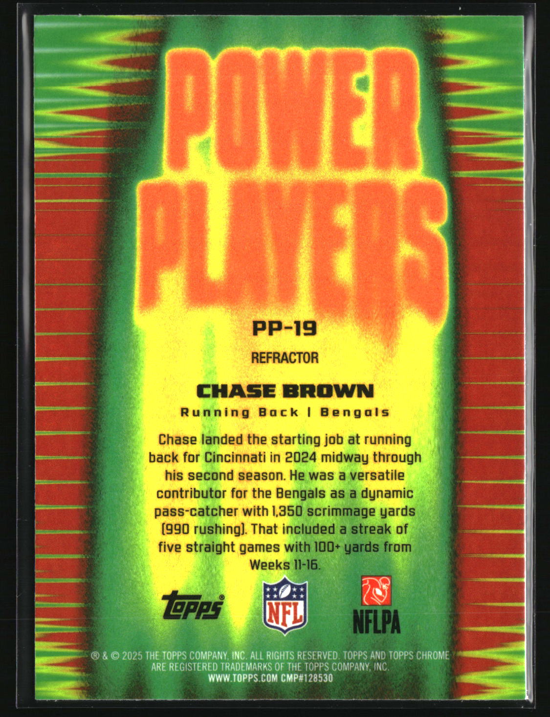 Chase Brown 2025 Topps Chrome Refractor #PP-19