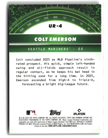 Colt Emerson 2026 Bowman Under the Radar #UR-4