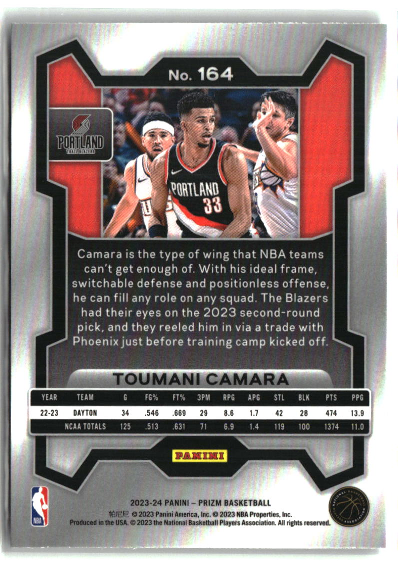 Toumani Camara 2023-24 Panini Prizm #164