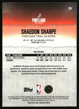 Shaedon Sharpe 2025-26 Topps Signature Class #25