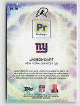 Jaxson Dart 2025 Topps Resurgence Protonyx #PT-10