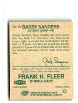 Barry Sanders 1997 Fleer Goudey II #20