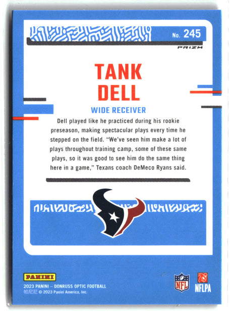 Tank Dell 2023 Donruss Optic Purple Shock #245