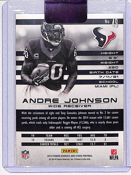 Andre Johnson 2014 Panini Rookies & Stars #49