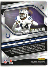 Zaire Franklin 2025 Panini Prizm Orange Ice #91