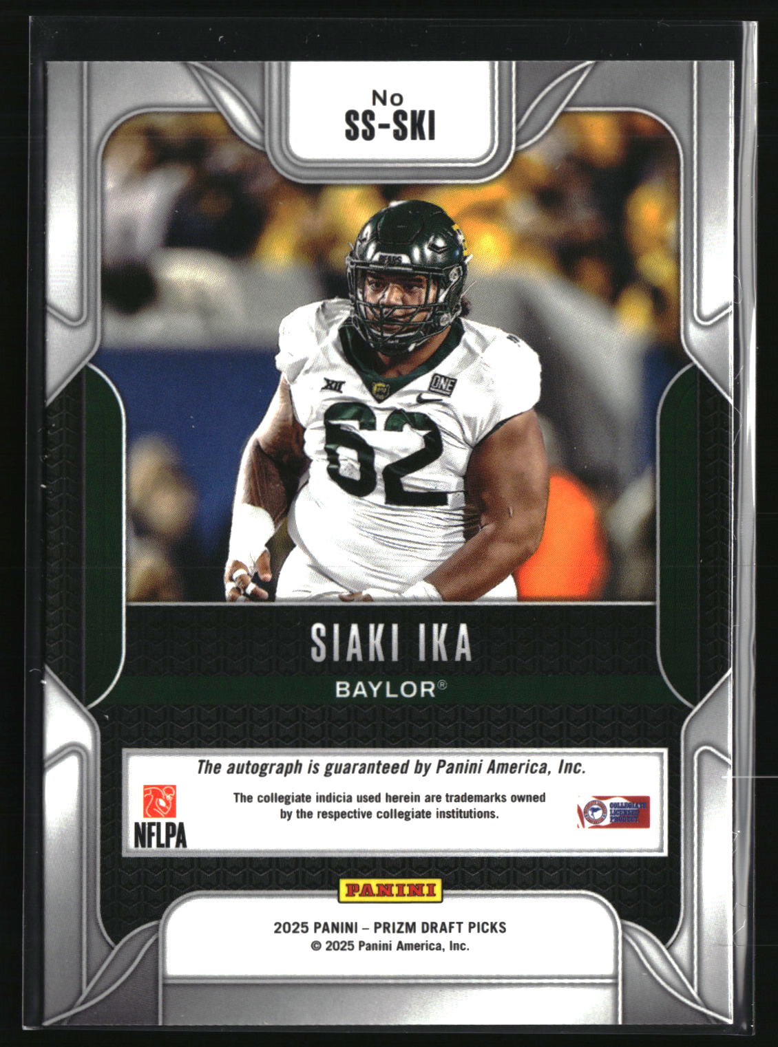 Siaki Ika 2025 Panini Prizm Draft Picks Sensational Signatures #SS-SIA