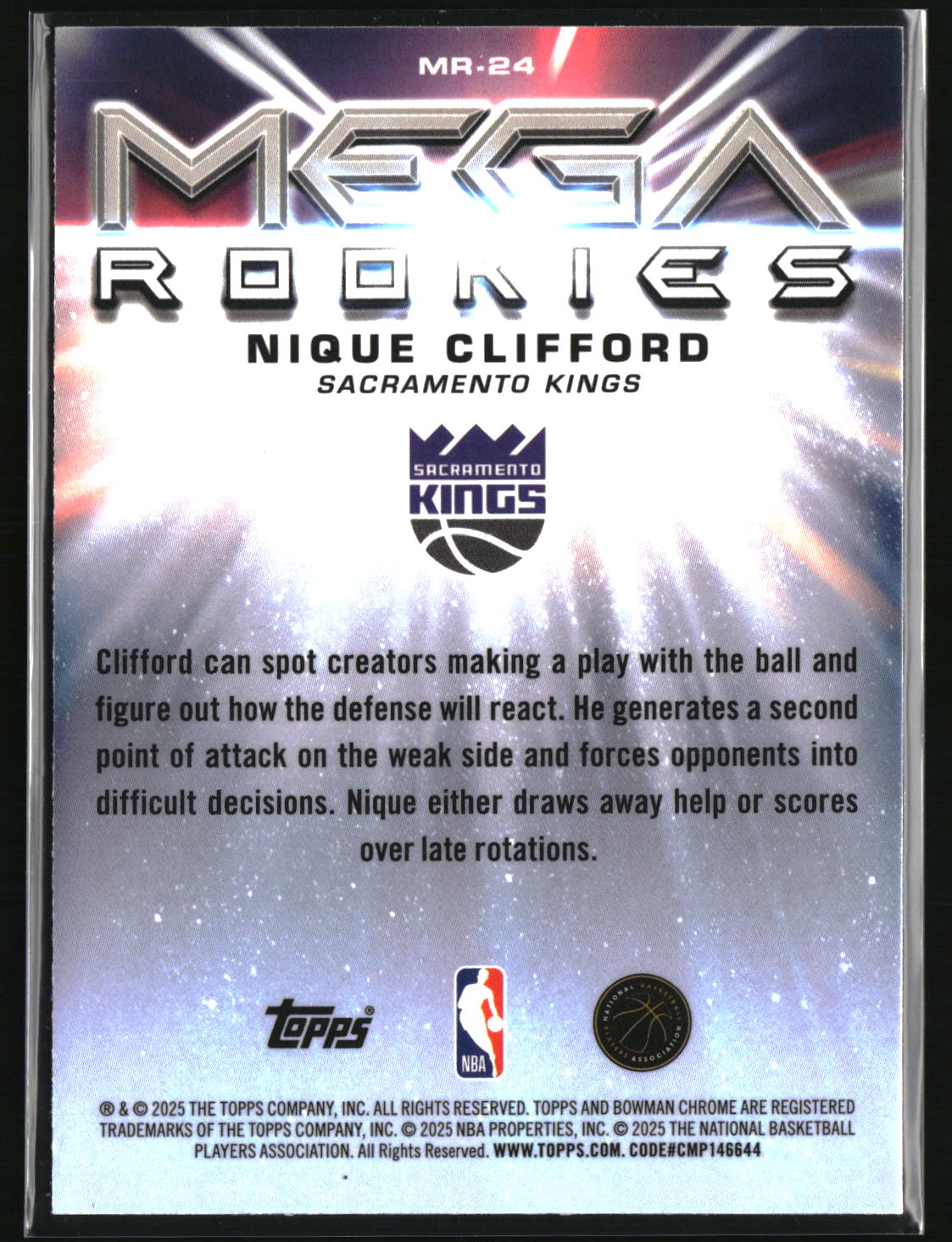 Nique Clifford 2025-26 Bowman Mega Rookies #MR-24