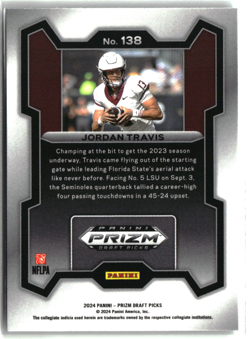 Jordan Travis 2024 Panini Prizm Draft Picks #138
