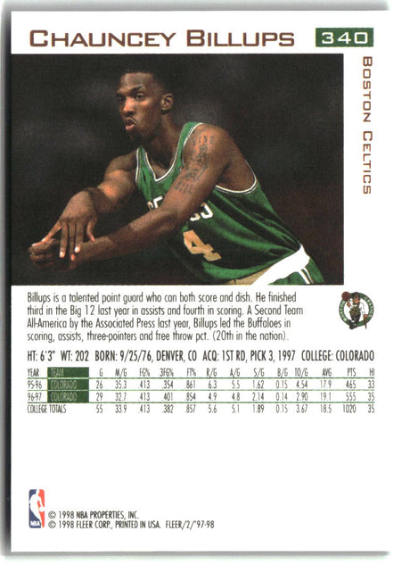 Chauncey Billups 1997-98 Fleer #340