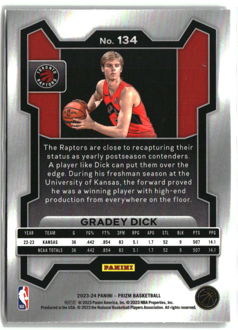 Gradey Dick 2023-24 Panini Prizm #134