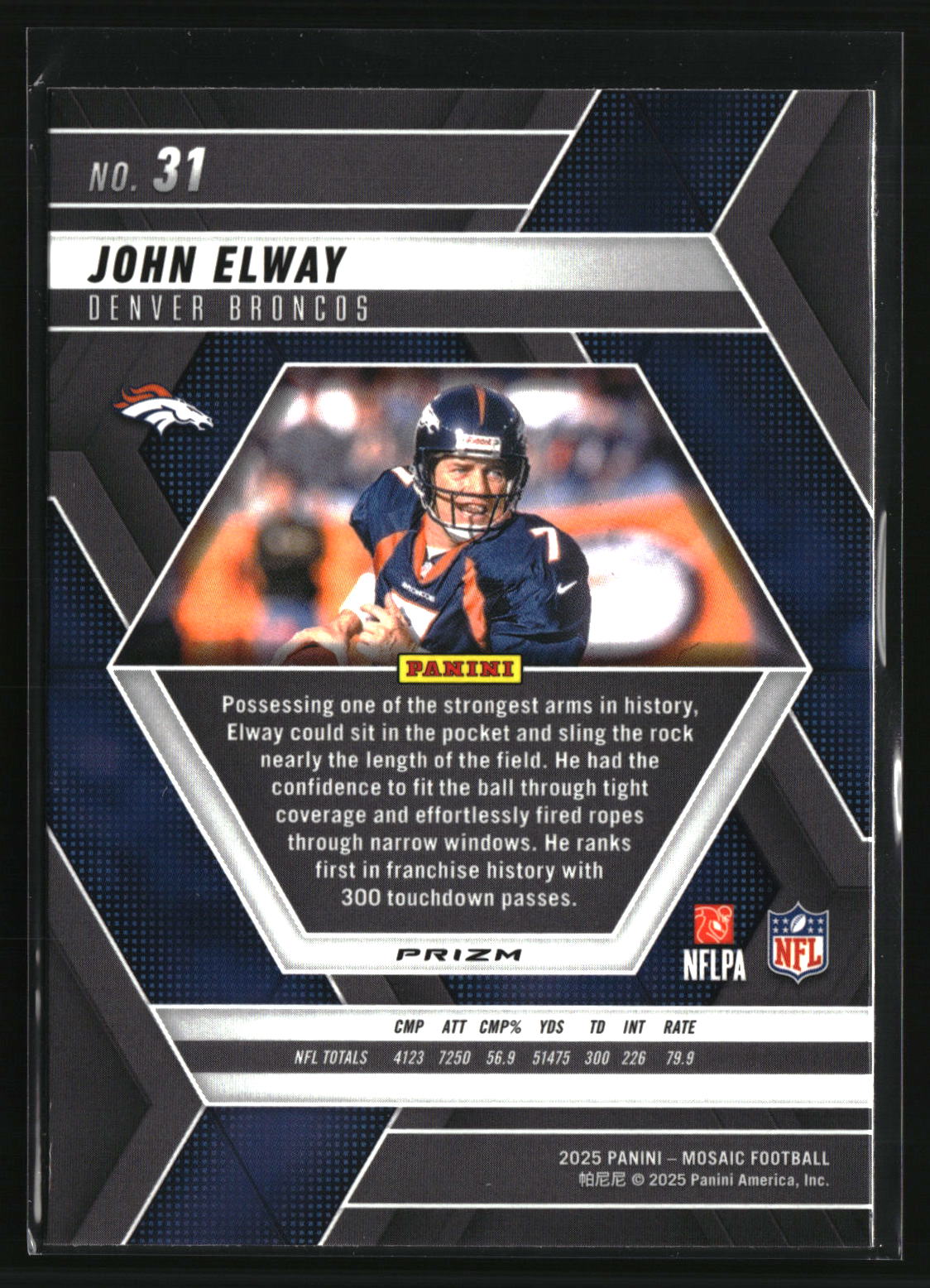 John Elway 2025 Panini Mosaic Mosaic Camo Pink #31