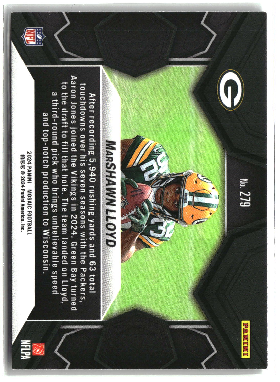 MarShawn Lloyd 2024 Panini Mosaic rc #279