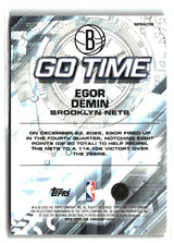 Egor Dëmin 2025-26 Topps Chrome Update Go Time Refractor #GT-12