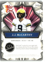 J.J. McCarthy 2021 Wild Card Alumination NIL #ANBC-1