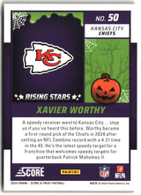 Xavier Worthy 2024 Score-A-Treat Rising Stars Orange Pumpkin #50