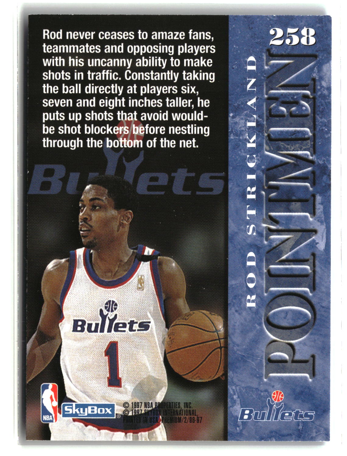 Rod Strickland 1996-97 SkyBox Premium #258