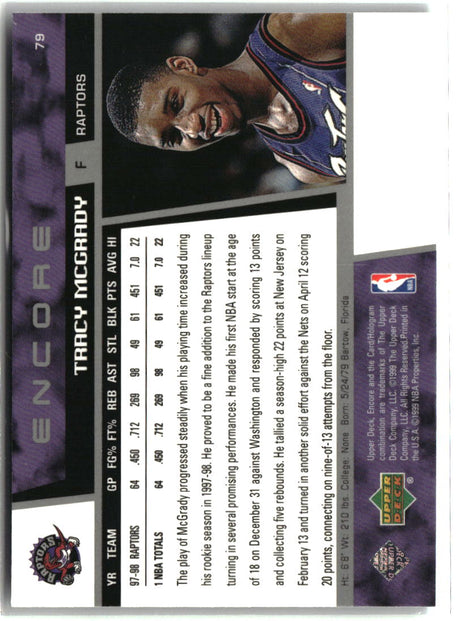 Tracy McGrady 1998-99 Upper Deck Encore #79