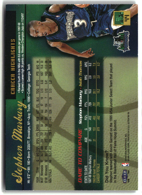 Stephon Marbury 1998-99 Ultra #44