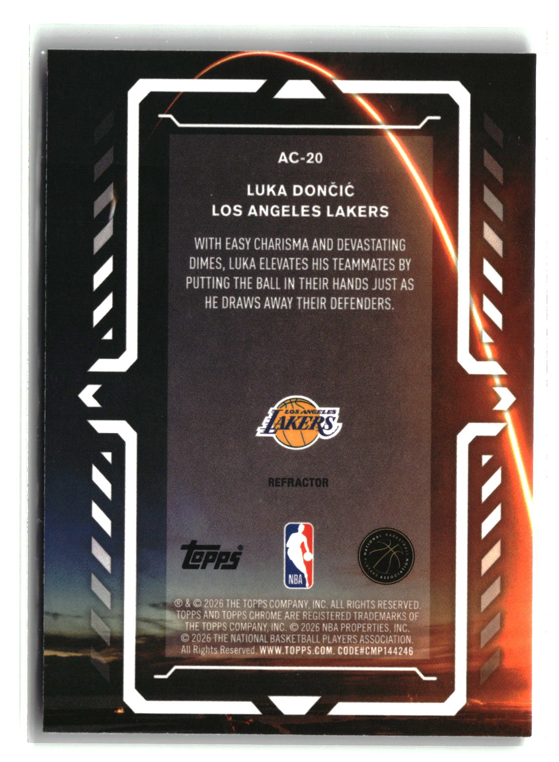 Luka Dončić 2025-26 Topps Chrome Update Activators Refractors #AC-20