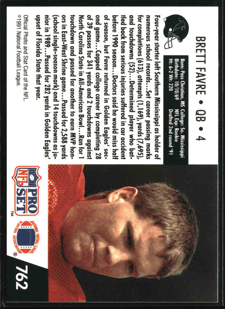 Brett Favre 1991 Pro Set #762