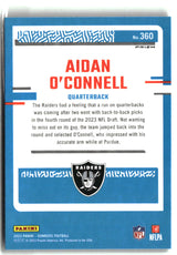 Aidan O'Connell 2023 Donruss Optic Rated Rookie Preview Red & Green Prizm #360
