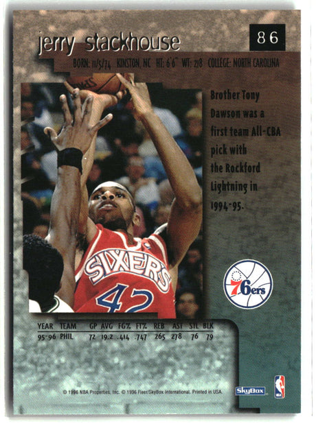 Jerry Stackhouse 1996-97 SkyBox Premium #86