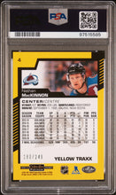 Load image into Gallery viewer, Nathan Mackinnon 2020 O-Pee-Chee Platinum Yellow Traxx #4 /249 PSA 9
