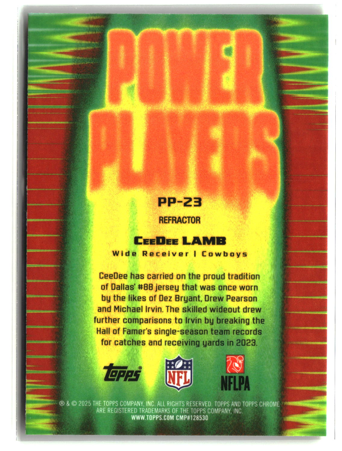 CeeDee Lamb 2025 Topps Chrome Power Players Refractor #PP-23