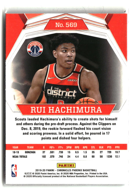 Rui Hachimura 2019-20 Panini Chronicles #569