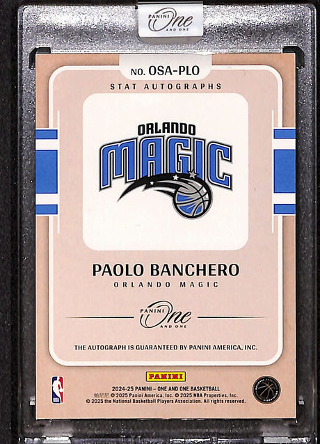 Paolo Banchero 2024-25 Panini One and One Stats Autographs /50 #OSA-PLO