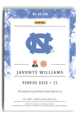 Javonte Williams 2021 Panini Chronicles Draft Picks Origins Rookie Auto #OA-JVW