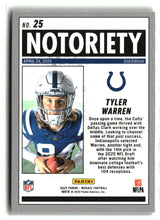 Tyler Warren 2025 Panini Mosaic Notoriety Mosaic #25