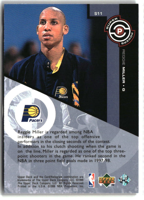 Reggie Miller 1998-99 Upper Deck Super Powers #S11