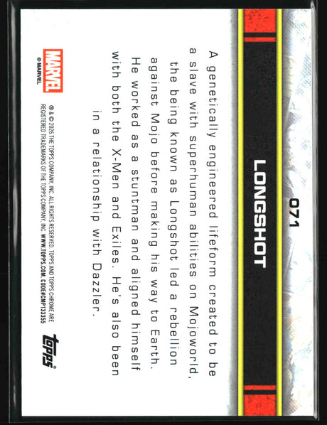 Longshot 2026 Topps Chrome Marvel Comics #71