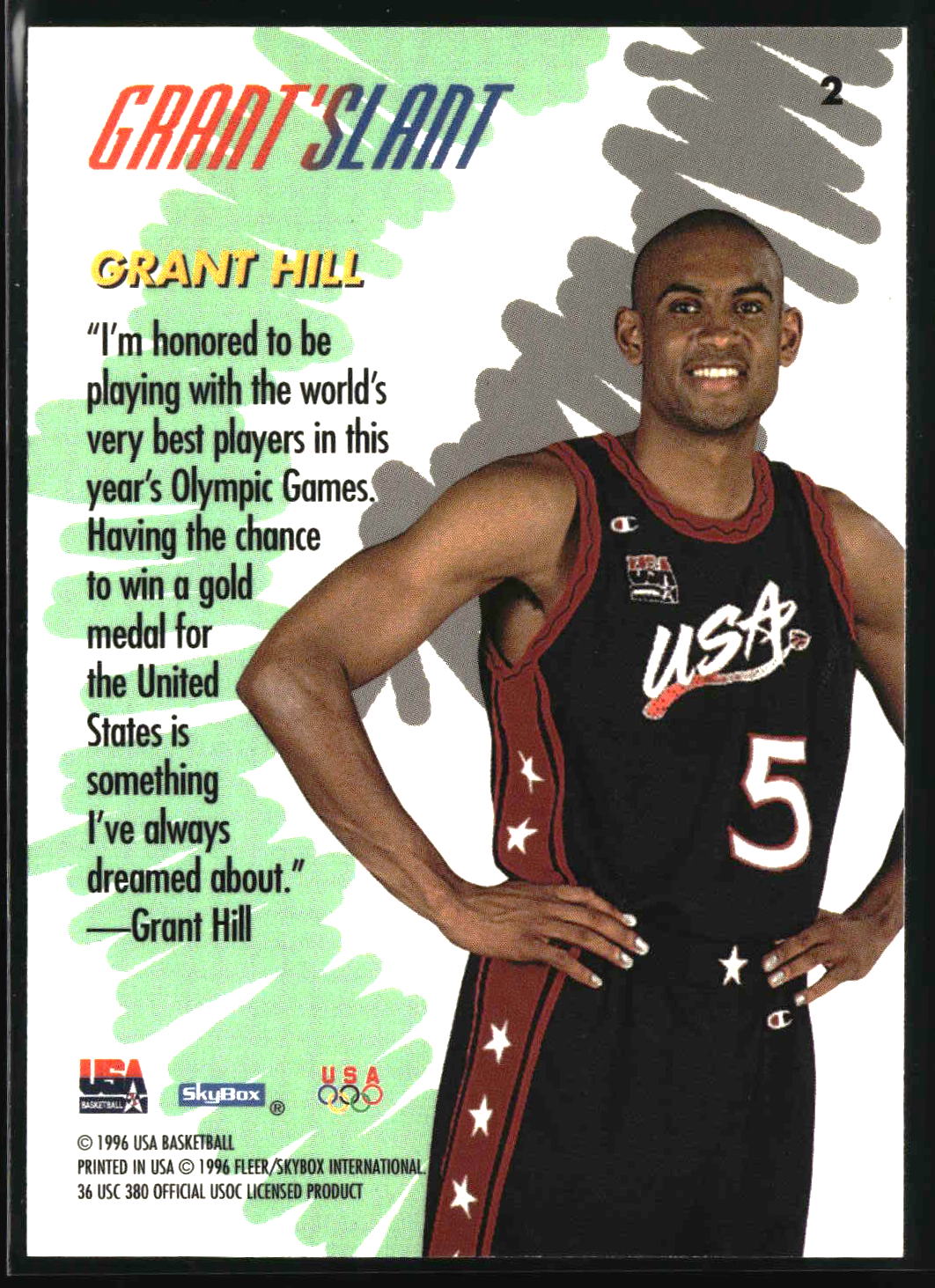 Grant Hill 1996 SkyBox USA #2