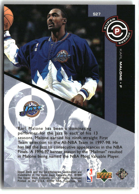 Karl Malone 1998-99 Upper Deck Super Powers #S27
