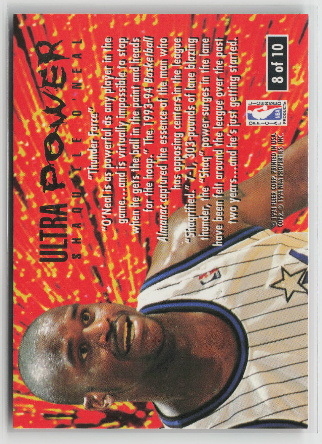 Shaquille O'Neal 1994-95 Ultra Ultra Power #8